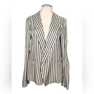 Italian Luxury Charcoal And White Tailored Jacket